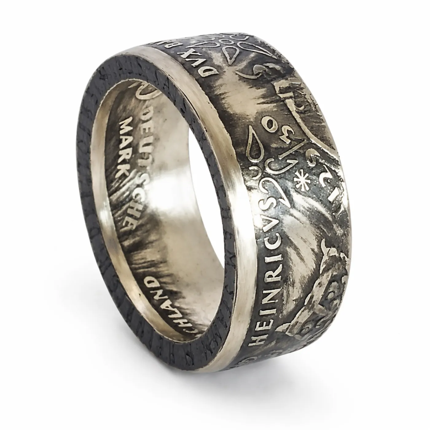 Münzring BRD 10 Mark 1995 Heinrich der Löwe Silber 625er Größe 56 bis 72 – Ansicht 2