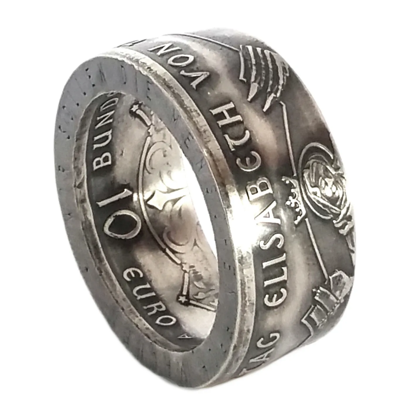 Münzring BRD 10 Euro 2007 Elisabeth von Thüringen Silber 925er Größe 56 bis 74
