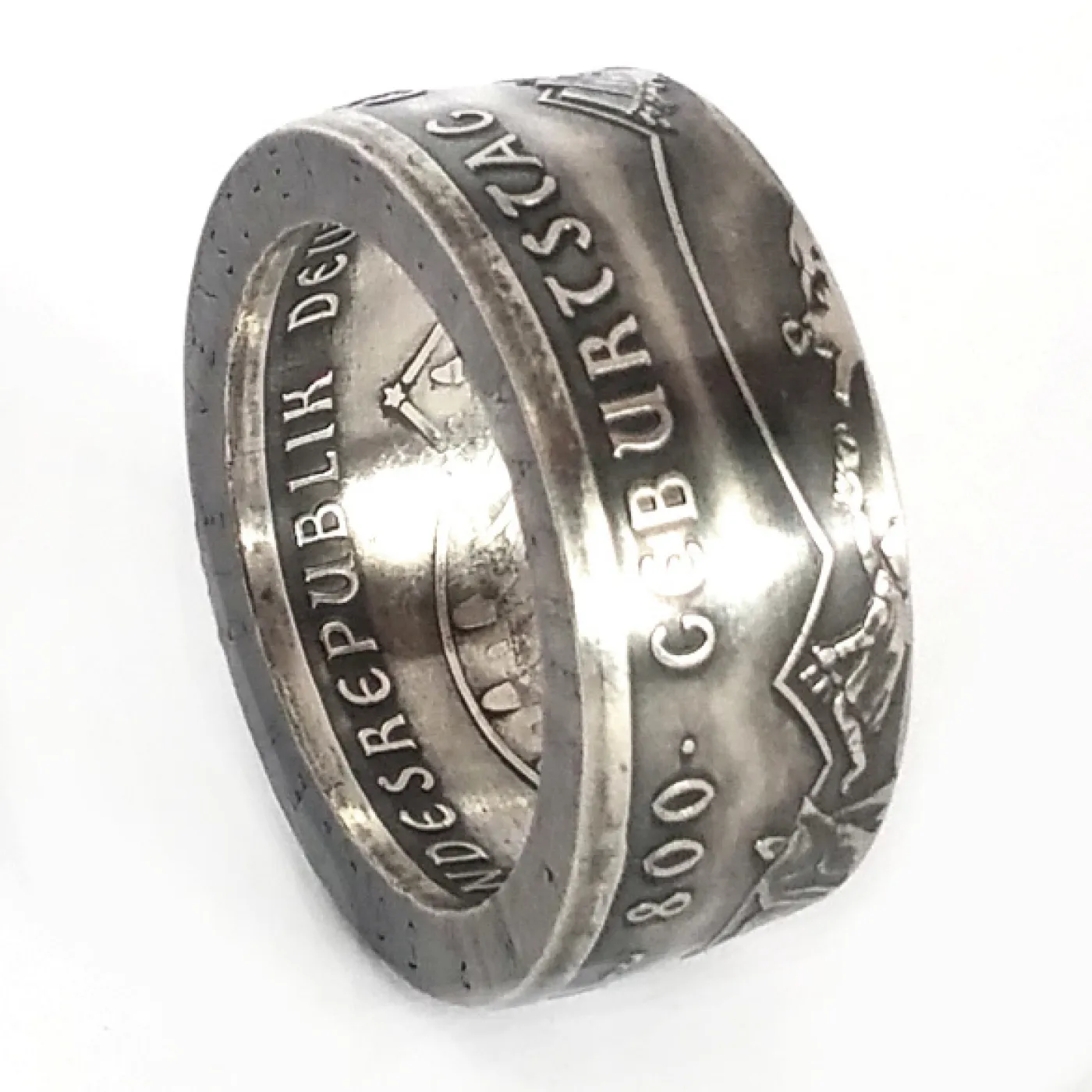 Münzring BRD 10 Euro 2007 Elisabeth von Thüringen Silber 925er Größe 56 bis 74 – Ansicht 2