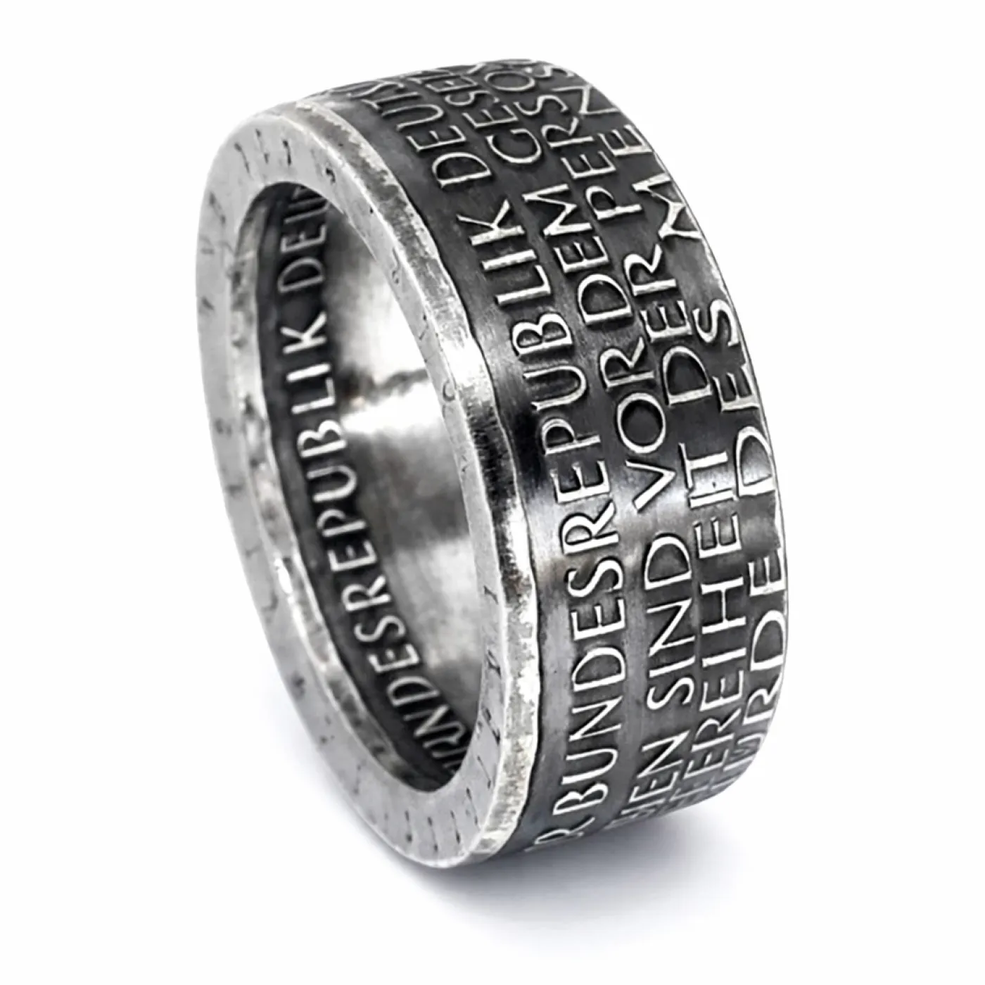 Münzring BRD 10 Mark 1999 50 Jahre Grundgesetz Silber 925er Größe 56 bis 72