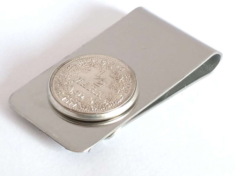 Münzring 1 Mark Kaiserreich Silber 900er Größe 54 bis 60 Münze Ring 
