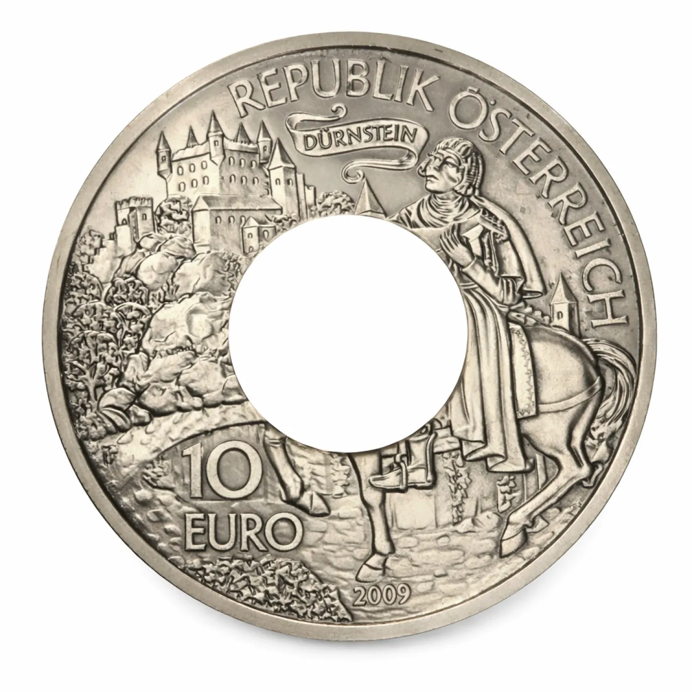 Münzring Österreich 10 Euro 2009 Richard Löwenherz Silber 925er Größe 56 bis 74 – Ansicht 1