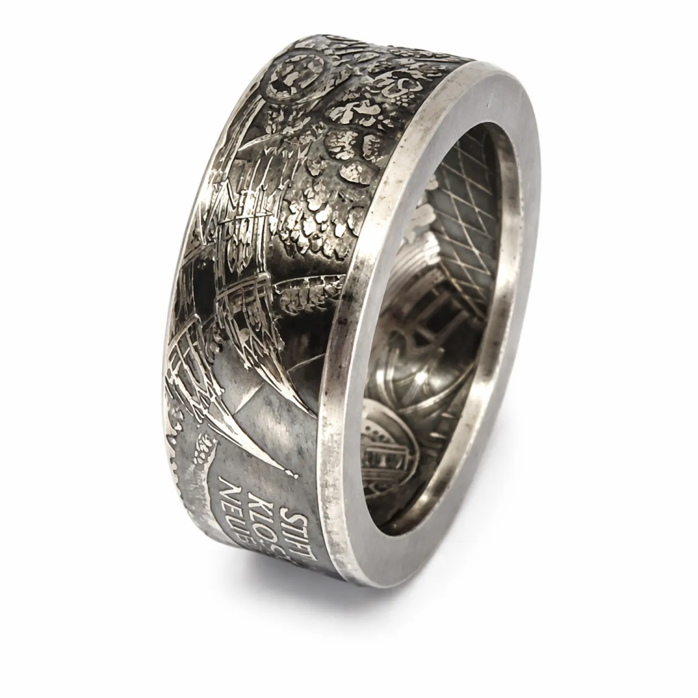 Münzring Österreich 10 Euro 2008 Stift Kloster-Neuburg Silber 925er Größe 56 bis 74 – Ansicht 2