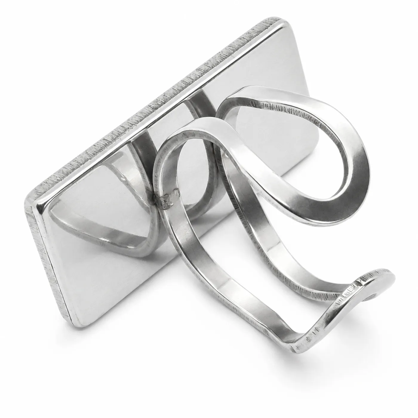 Ringrohlinge aus Edelstahl, Rechteck / Innen 10,2x25,3 mm • Farbton Silber – Ansicht 2