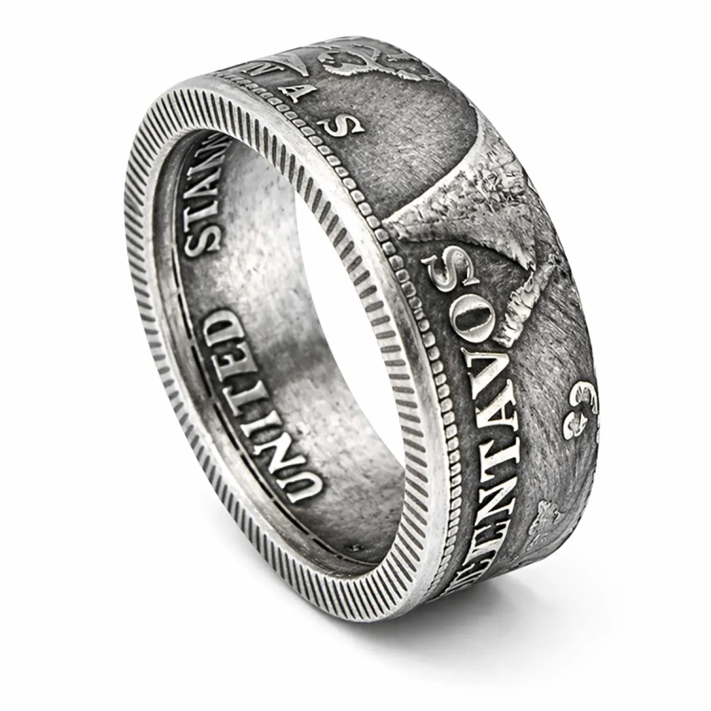 Münzring Philippinen USA 50 centavos Silber 750er Größe 54 bis 68 – Ansicht 1