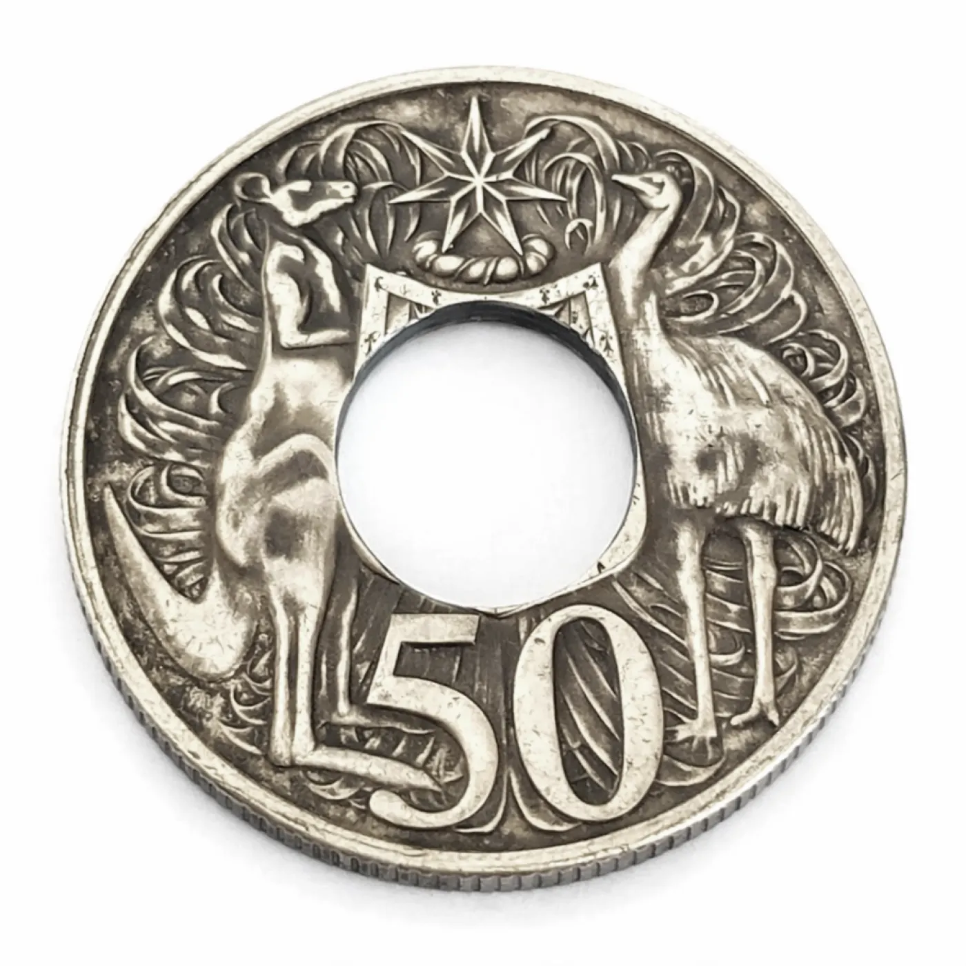 Münzring Australien 50 Cents 1966 Silber 800er Größe 60 bis 74 – Ansicht 4