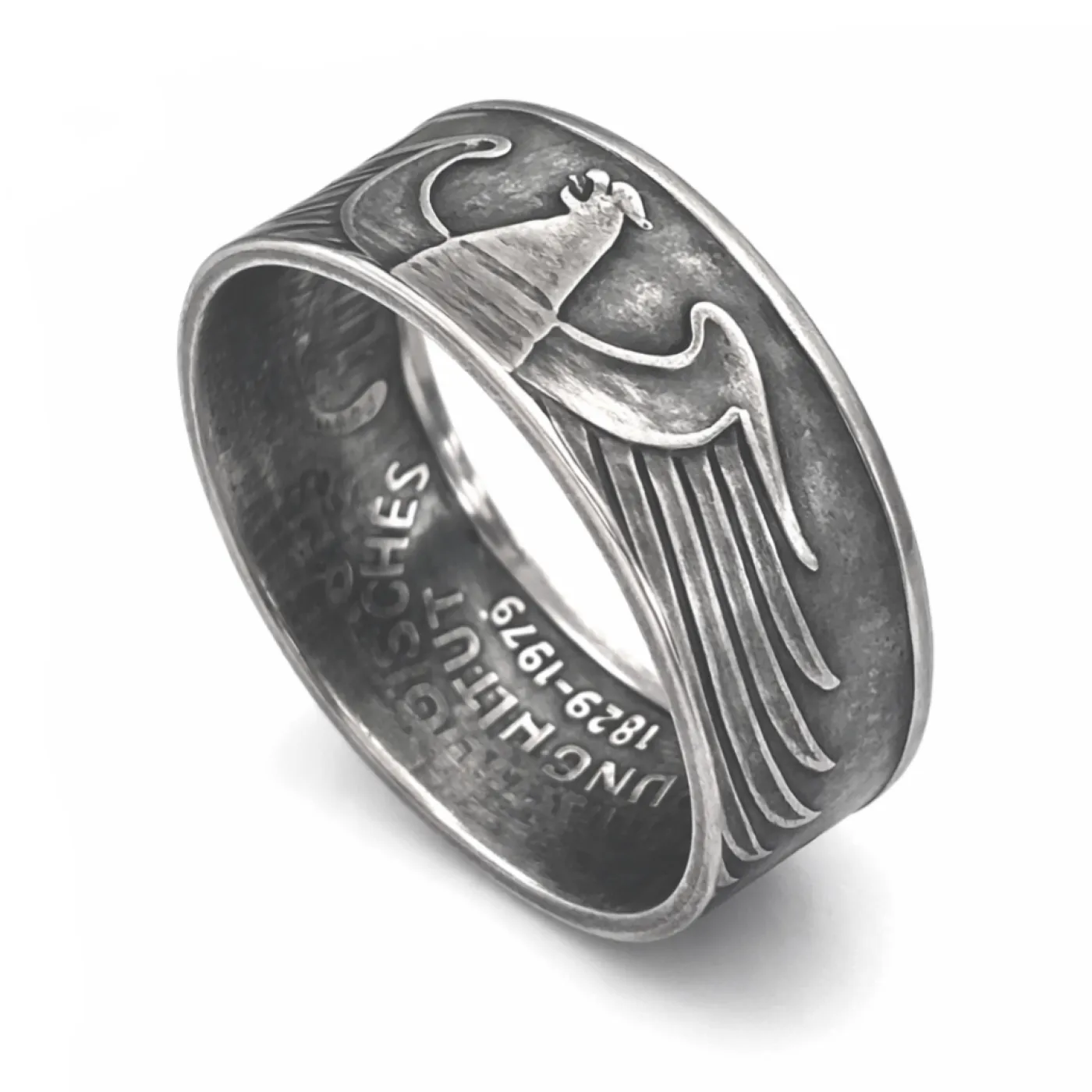 Münzring BRD 5 Mark 1979 Archäologisches Institut Silber 625er Größe 54 bis 72