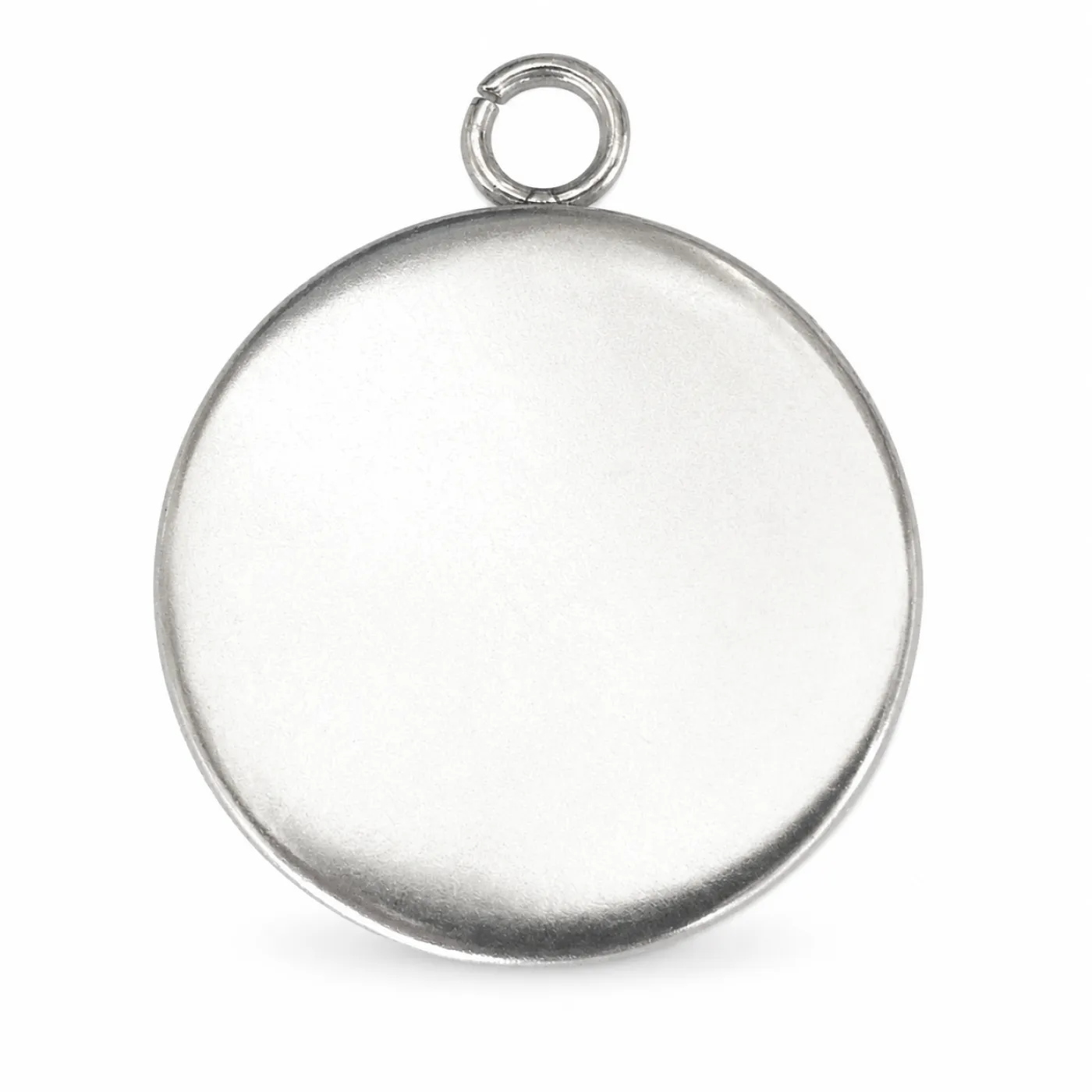 Anhänger-Rohling aus Edelstahl, Quadrat / Innen 15x15 mm » Personalisierbar, Farbton Silber – Ansicht 2