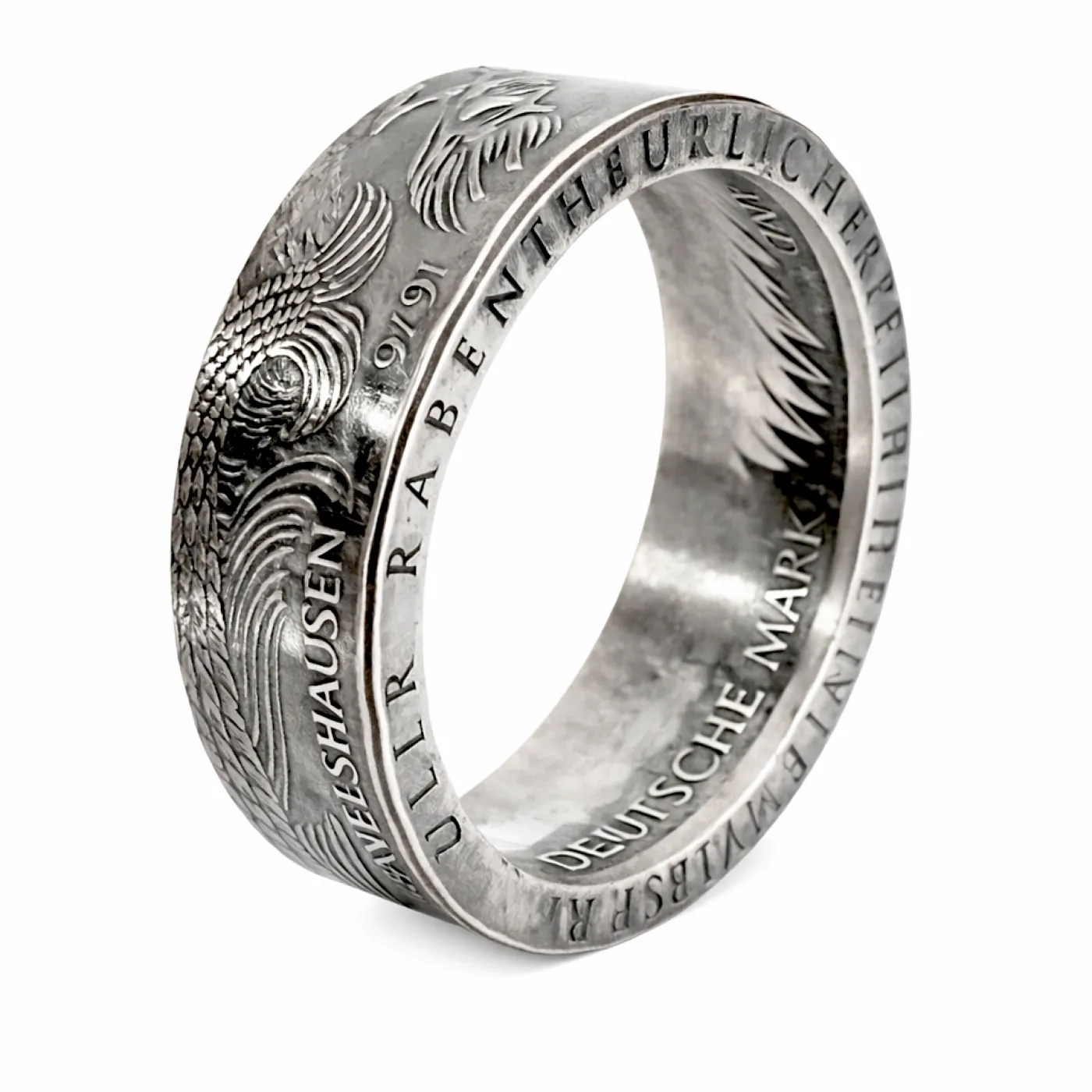 Münzring BRD 5 Mark 1976 Grimmelshausen Silber 625er Größe 54 bis 72 – Ansicht 1