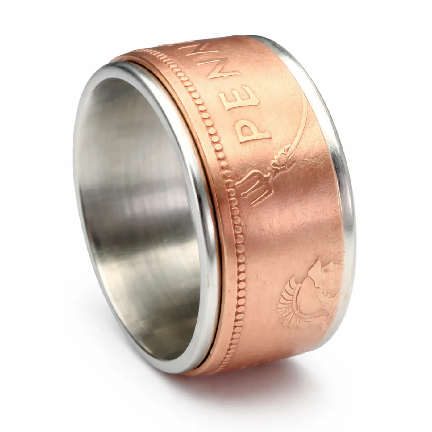 Münzring Großbritannien 1 Penny 1953-1967 Britannia mit Edelstahlkern – Ansicht 2