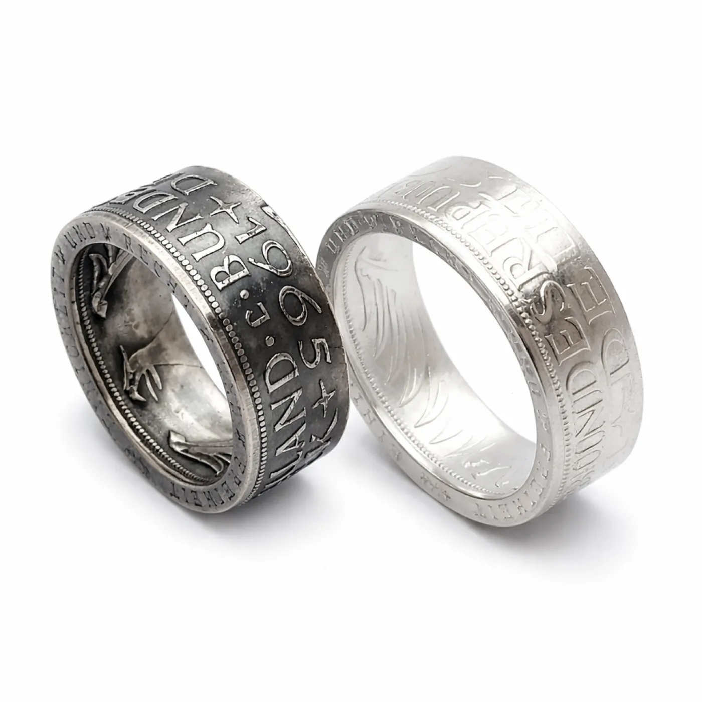 Münzring BRD 5 Mark mit Datum 1951-1974 Silberadler Silber 625er Größe 52 bis 68