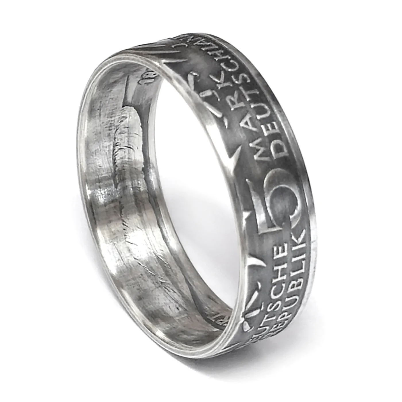 Münzring BRD 5 Mark 1975 Friedrich Ebert aus 625er Silber Größen 54 bis 72 – Ansicht 1