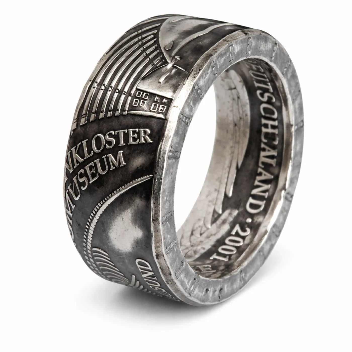 Münzring BRD 10 Mark 2001 Katharinenkloster Stralsund Silber 925er Größe 56 bis 72 – Ansicht 3