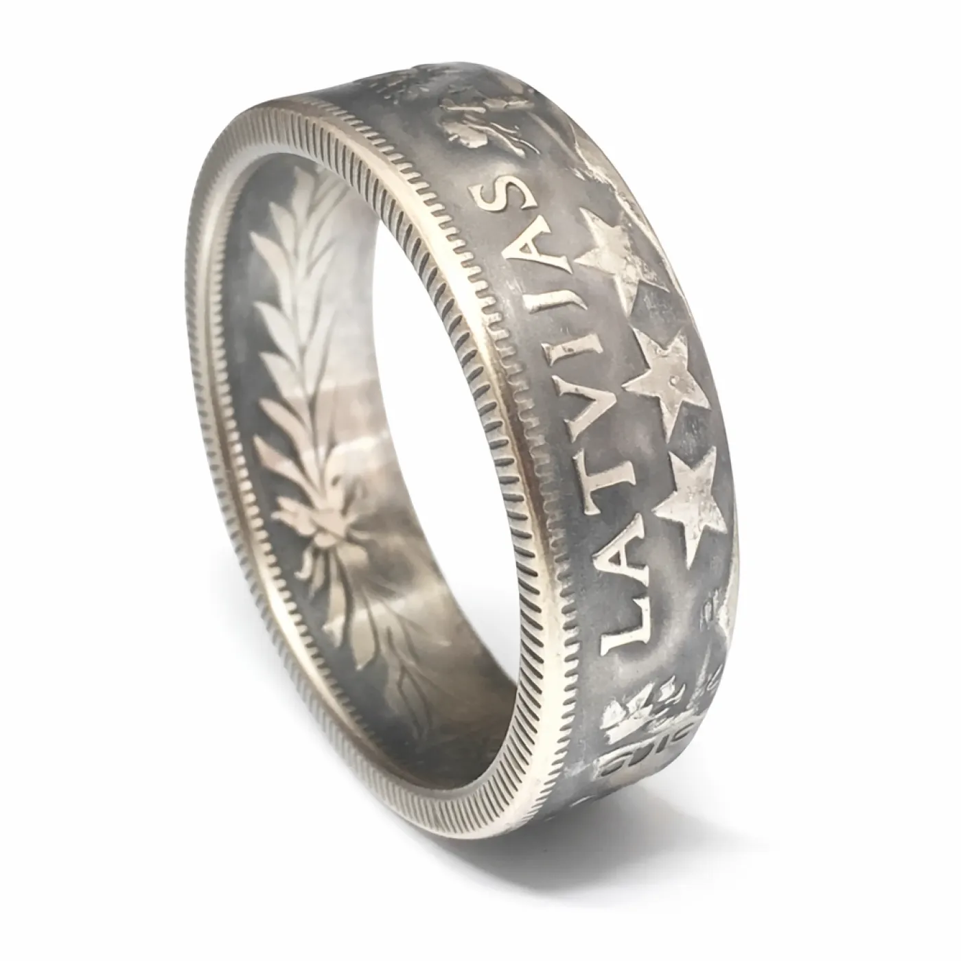 Münzring Lettland 2 Lati 1925-1926 Silber 835er Größe 54 bis 66 – Ansicht 2