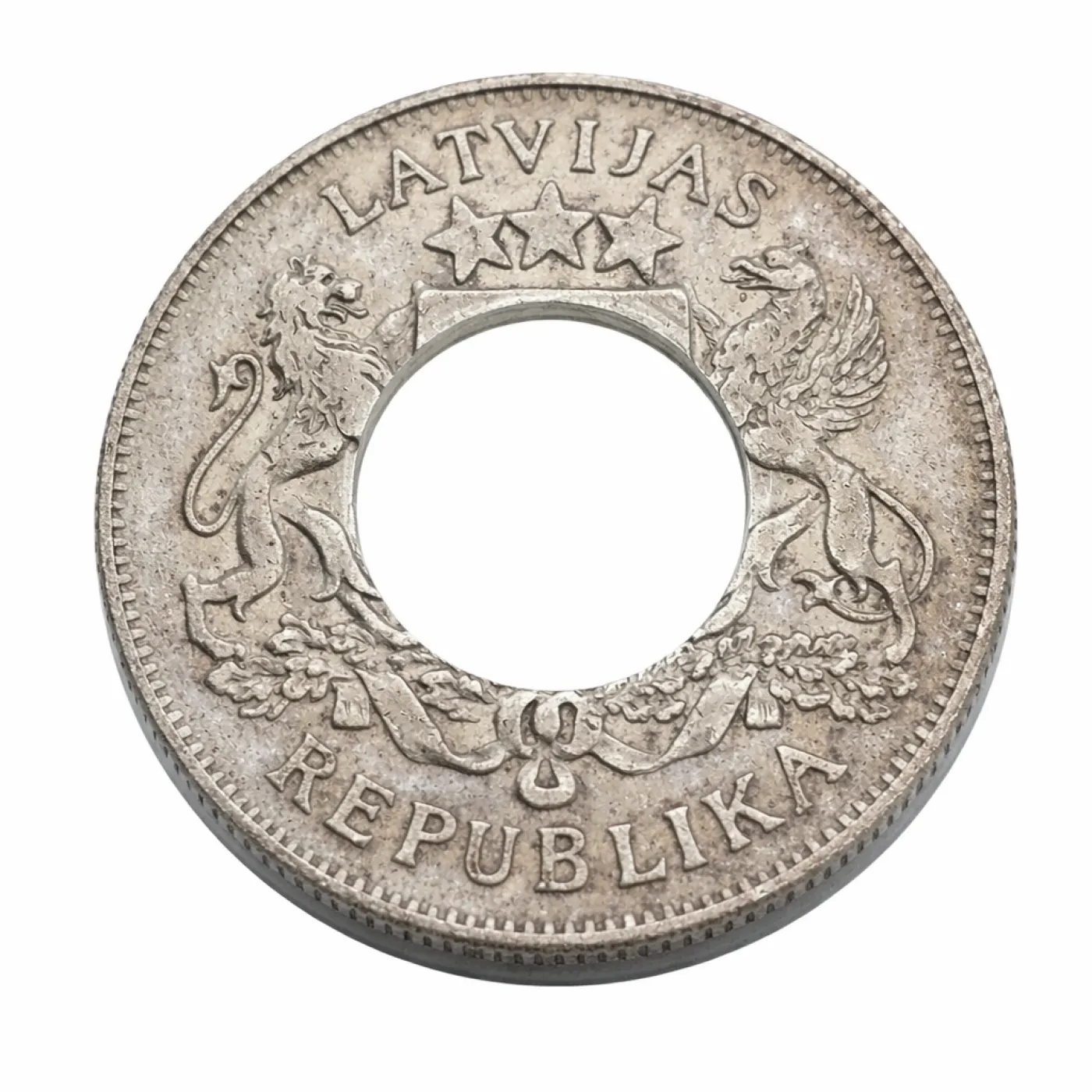 Münzring Lettland 2 Lati 1925-1926 Silber 835er Größe 54 bis 66 – Ansicht 1