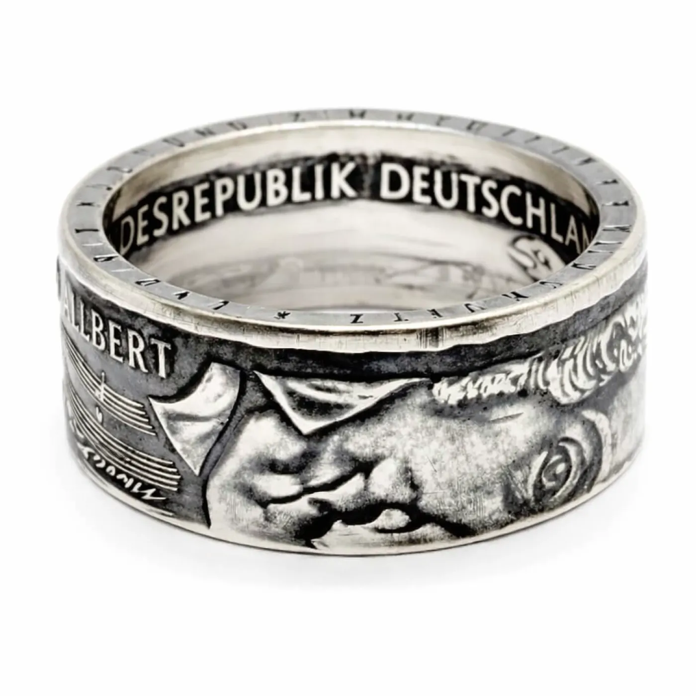 Münzring BRD 10 Mark 2001 Albert Gustav Lortzing Silber 925er Größe 56 bis 72