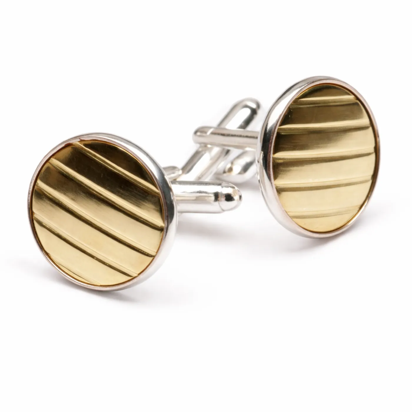 Manschettenknöpfe Ø 20 mm mit Schlagzeugbecken-Inlay
