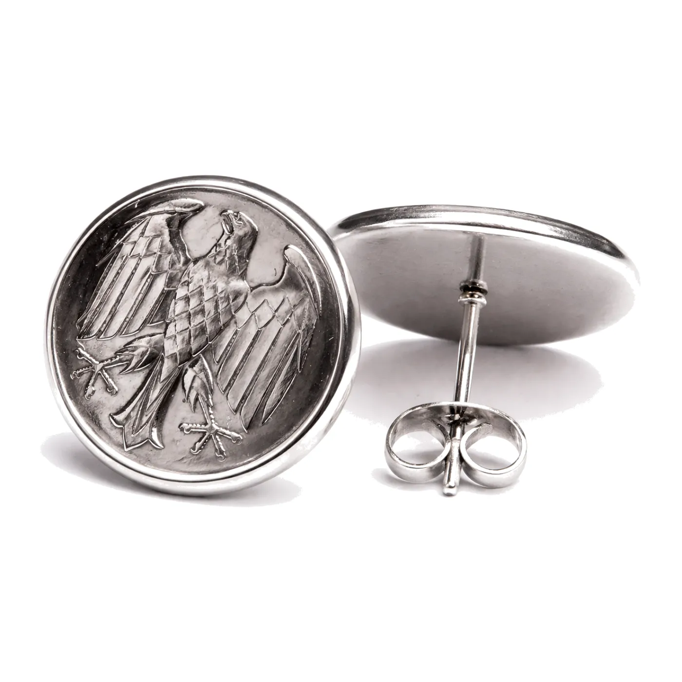 Ohrstecker 1 Mark Münzen Deutschland Bundesadler aus Edelstahl Ø 17,7 mm