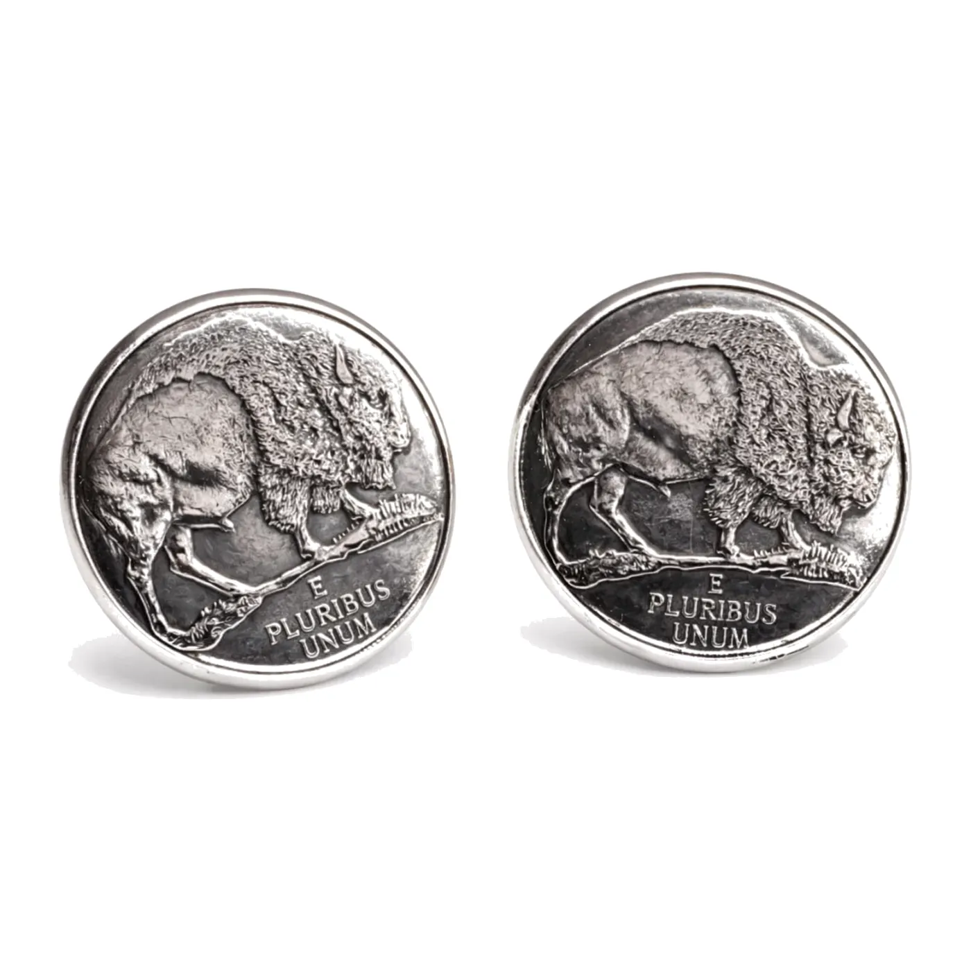 Ohrstecker 5 Cents Münzen USA Bison aus Edelstahl Ø 17,7 mm