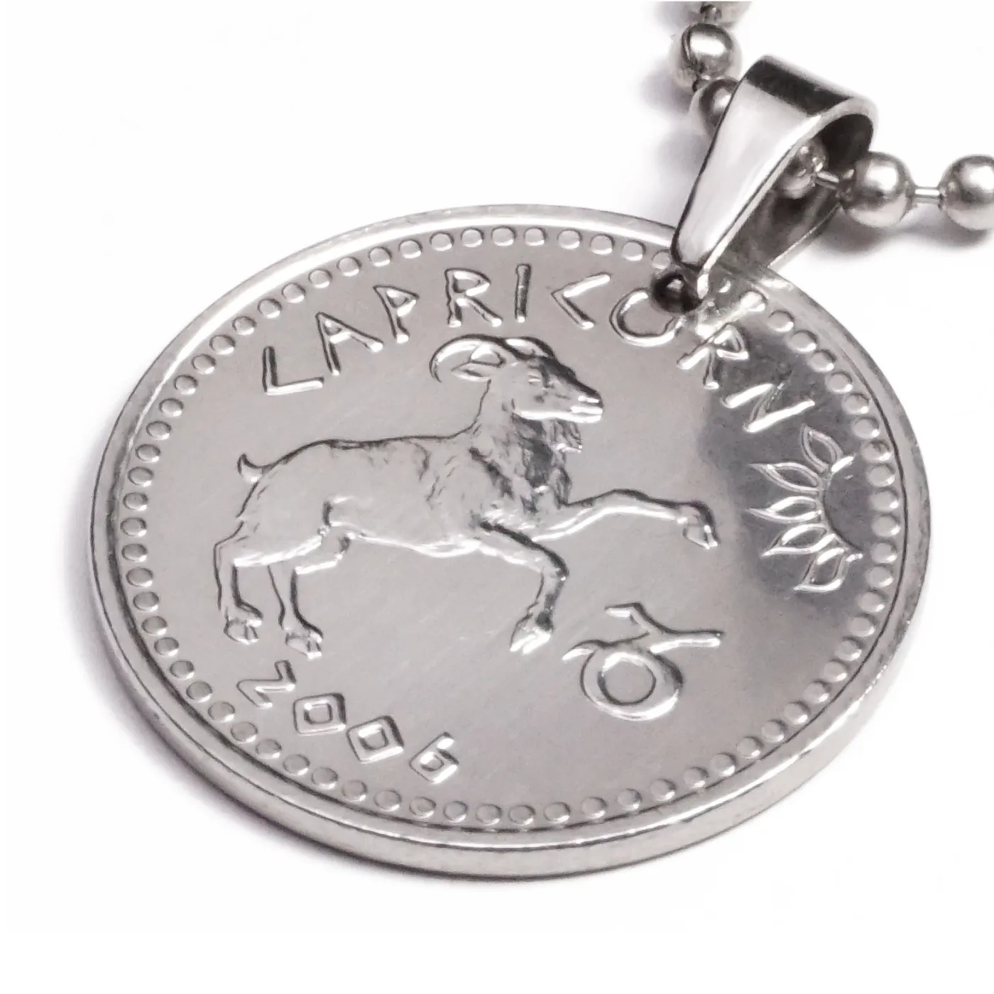 Anhänger Sternzeichen Steinbock Münze 10 Schilling Somaliland Ø 25 mm
