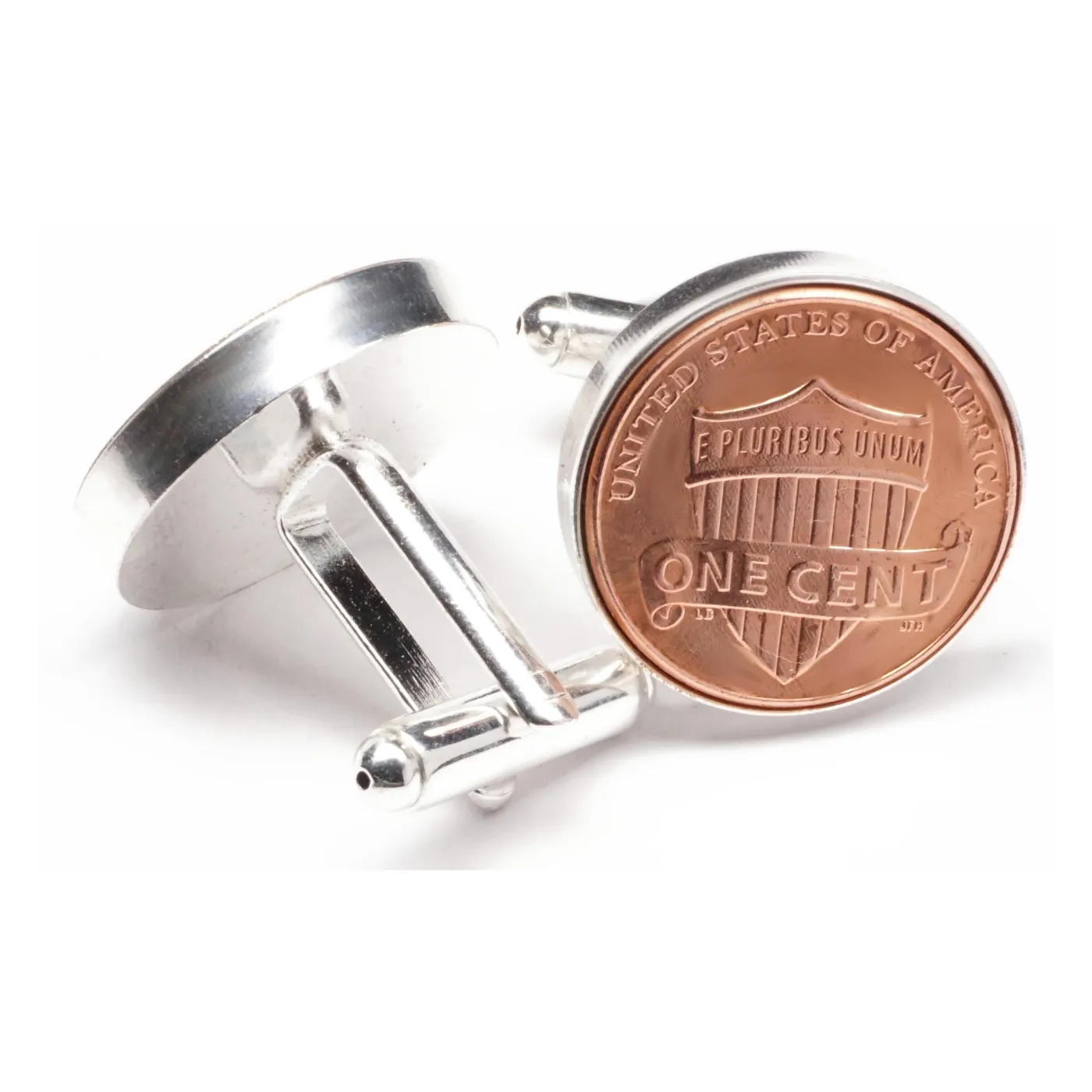 Manschettenknöpfe One Cent USA Union Shield Ø 20 mm