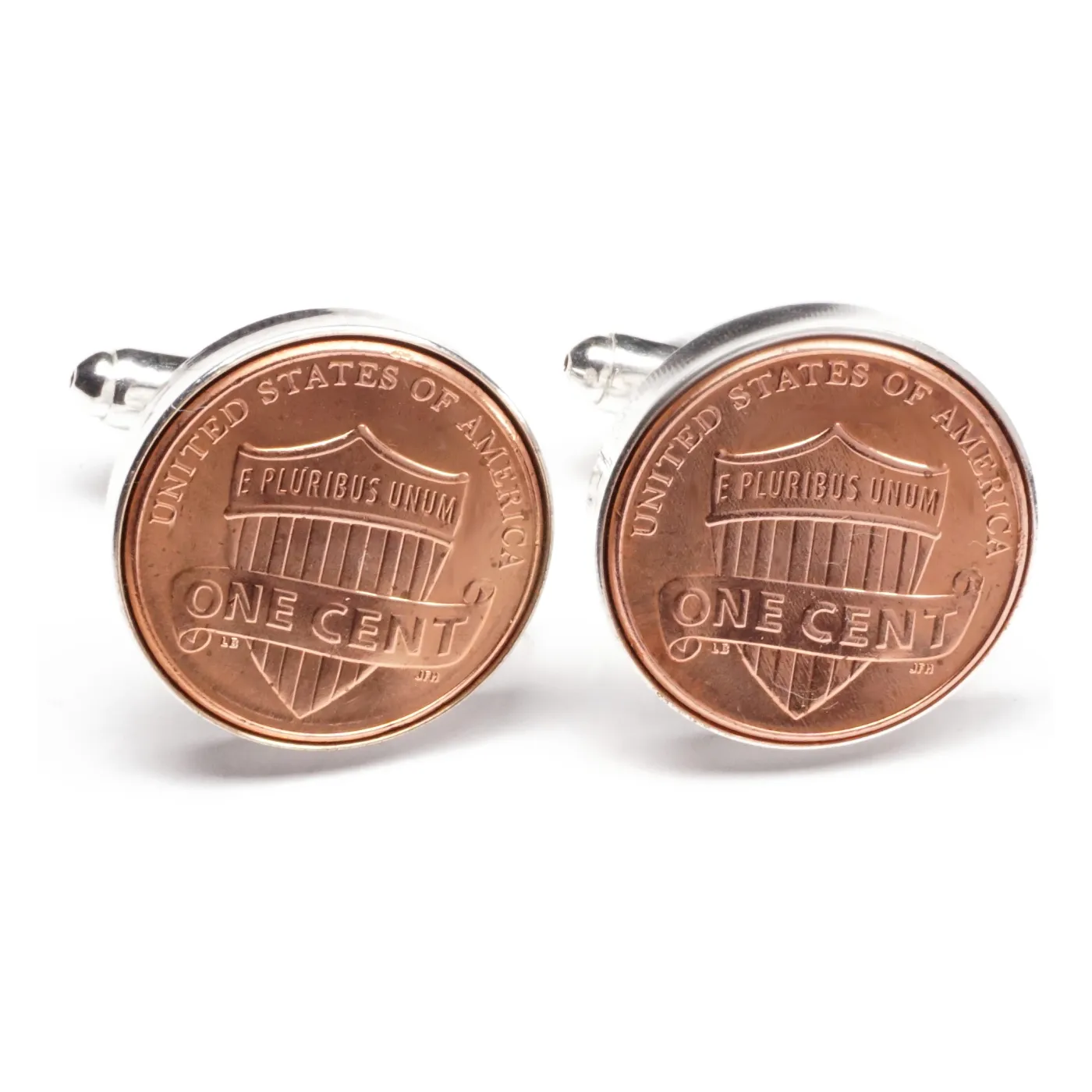 Manschettenknöpfe One Cent USA Union Shield Ø 20 mm