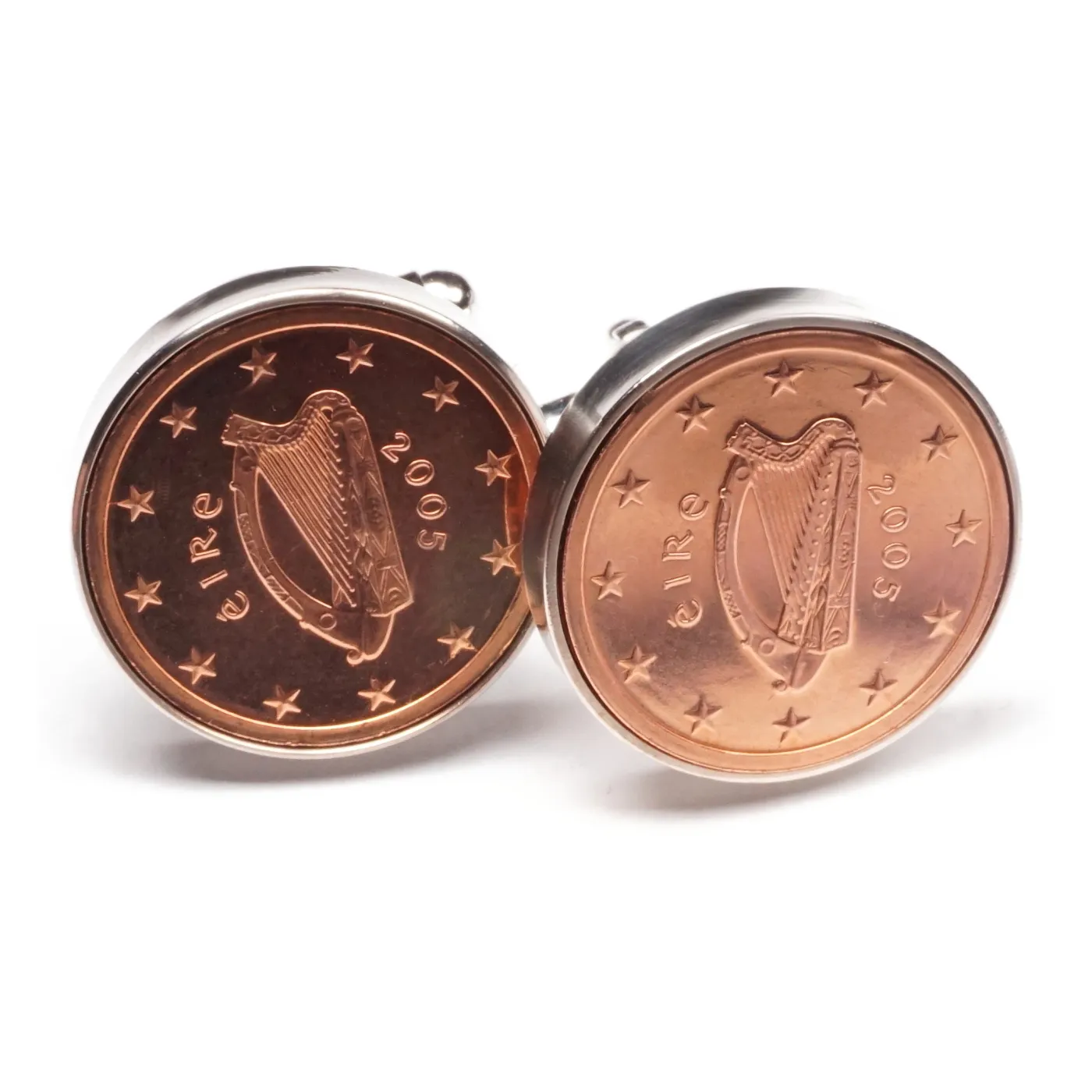 Manschettenknöpfe 2 Cent Irland Keltische Harfe Ø 20 mm