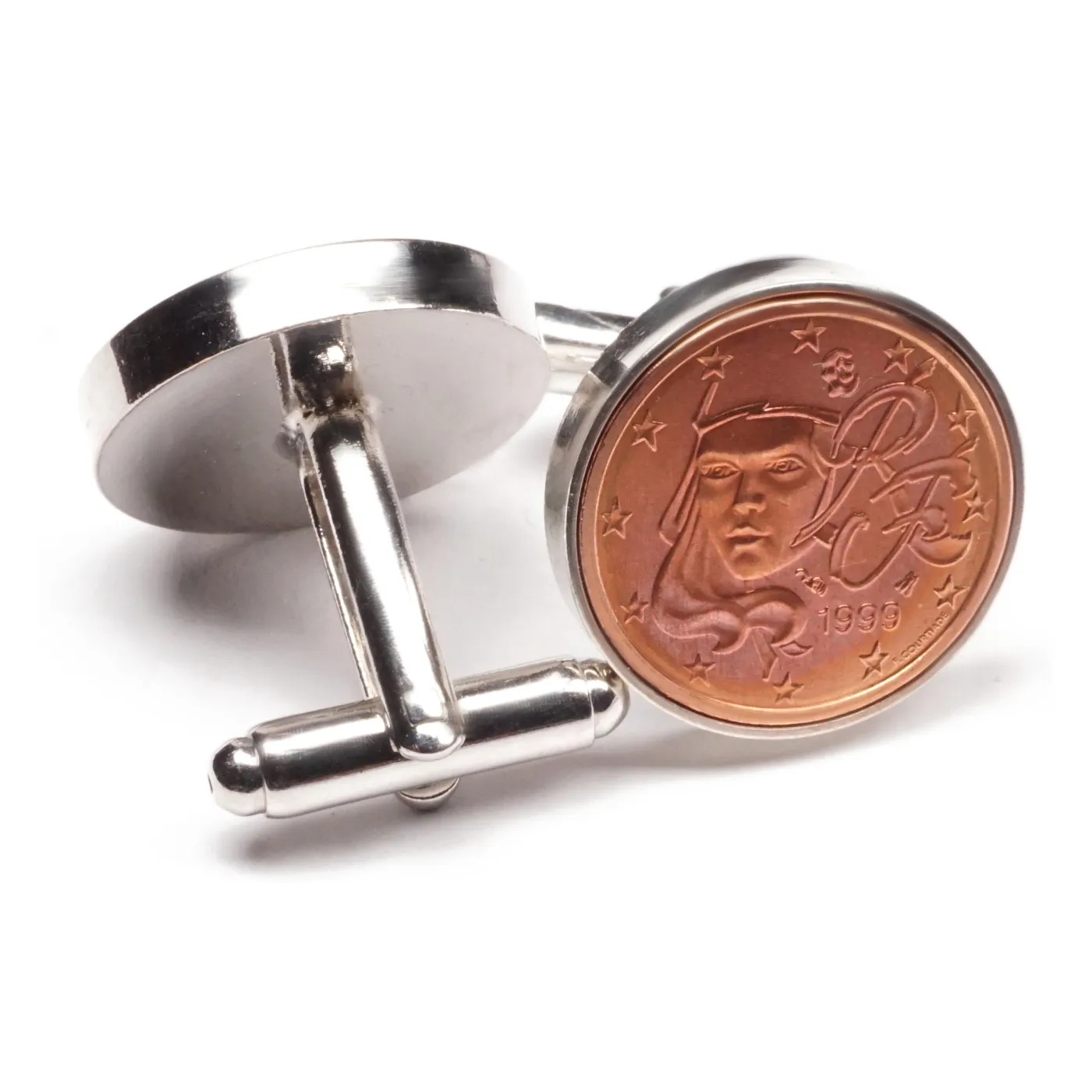 Manschettenknöpfe 2 Cent Frankreich Marianne Ø 20 mm