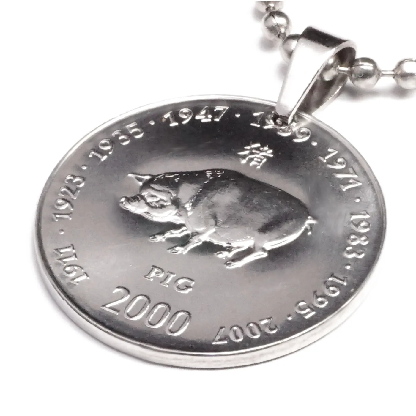 Anhänger Sternzeichen Schwein Münze 10 Schilling Somaliland Ø 25 mm