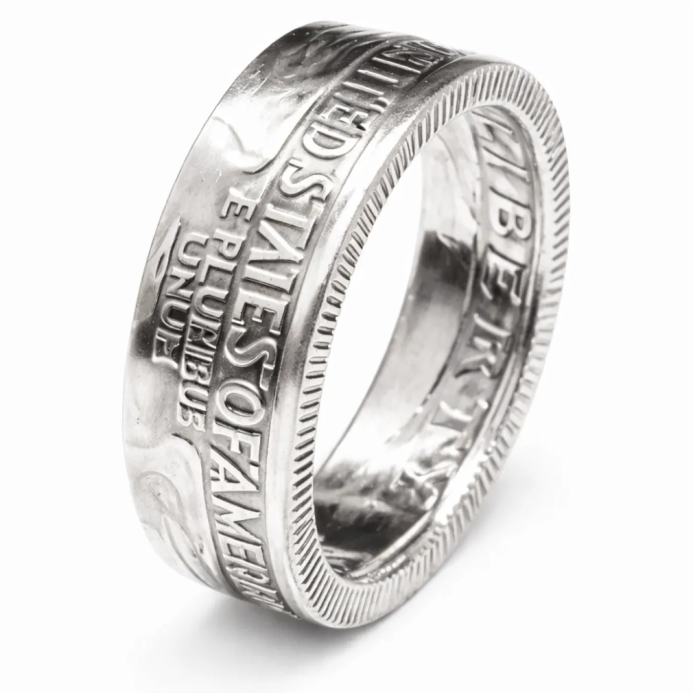 Münzring USA 1/4 Dollar Quarter Silber 900er Größe 46 bis 66