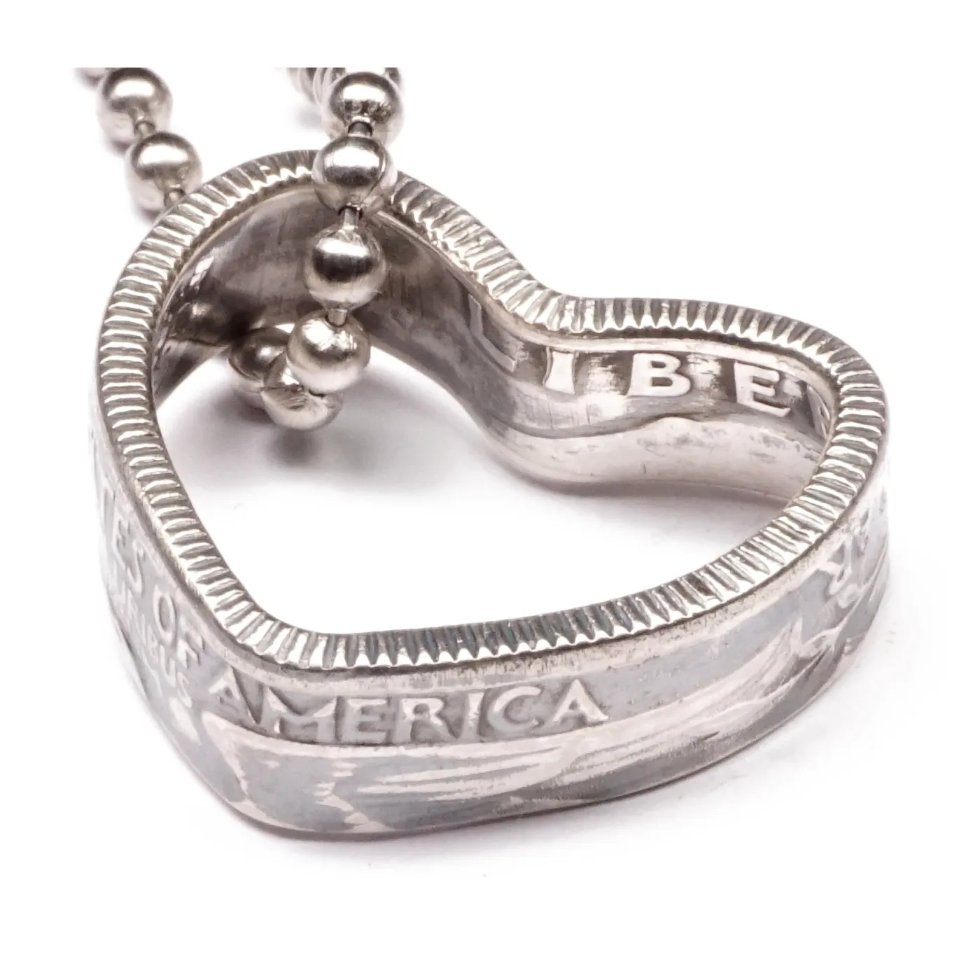 Herz Anhänger USA Quarter Silber 900er • Ausführung Vintage – Ansicht 2
