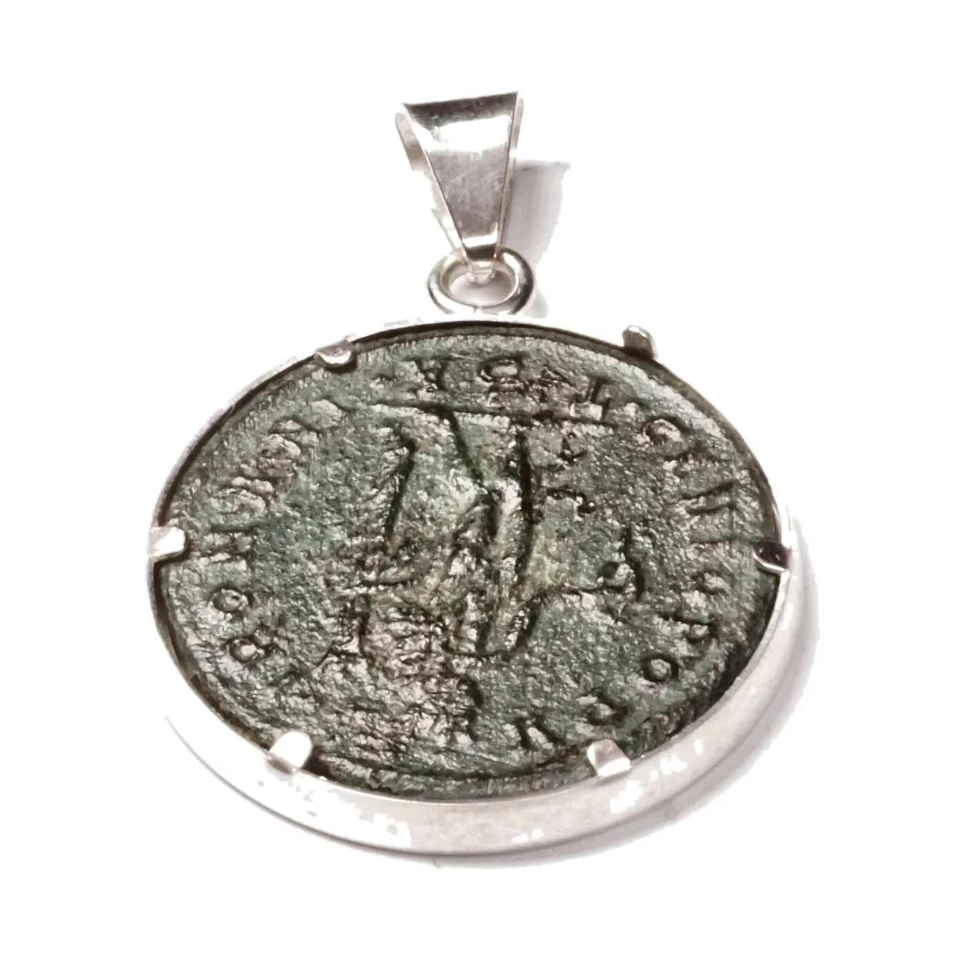Anhänger römische Kaiserzeit, Follis, Galerius Maximianus Caesar • Silberfassung 925