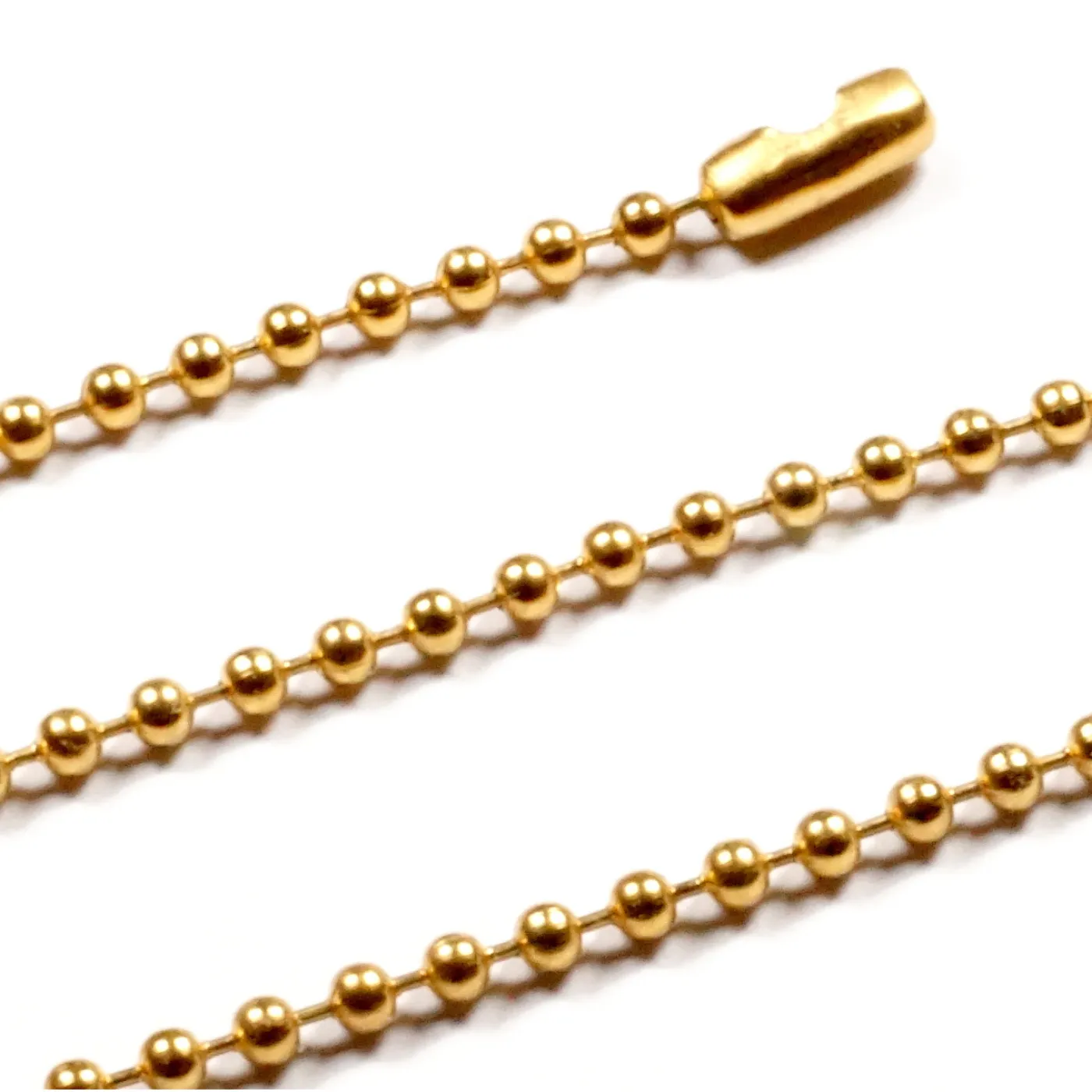 Kugelkette Edelstahl Länge 60 cm Ø 2,4 mm, Farbton Gold