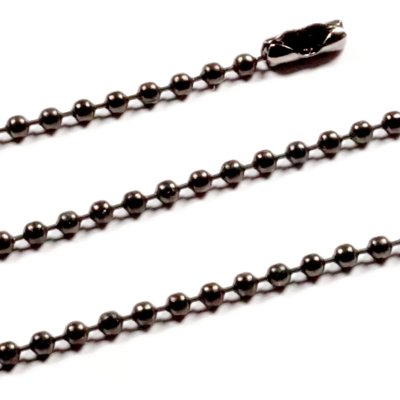 Kugelkette Edelstahl Länge 60 cm Ø 2,4 mm, Farbton Schwarz