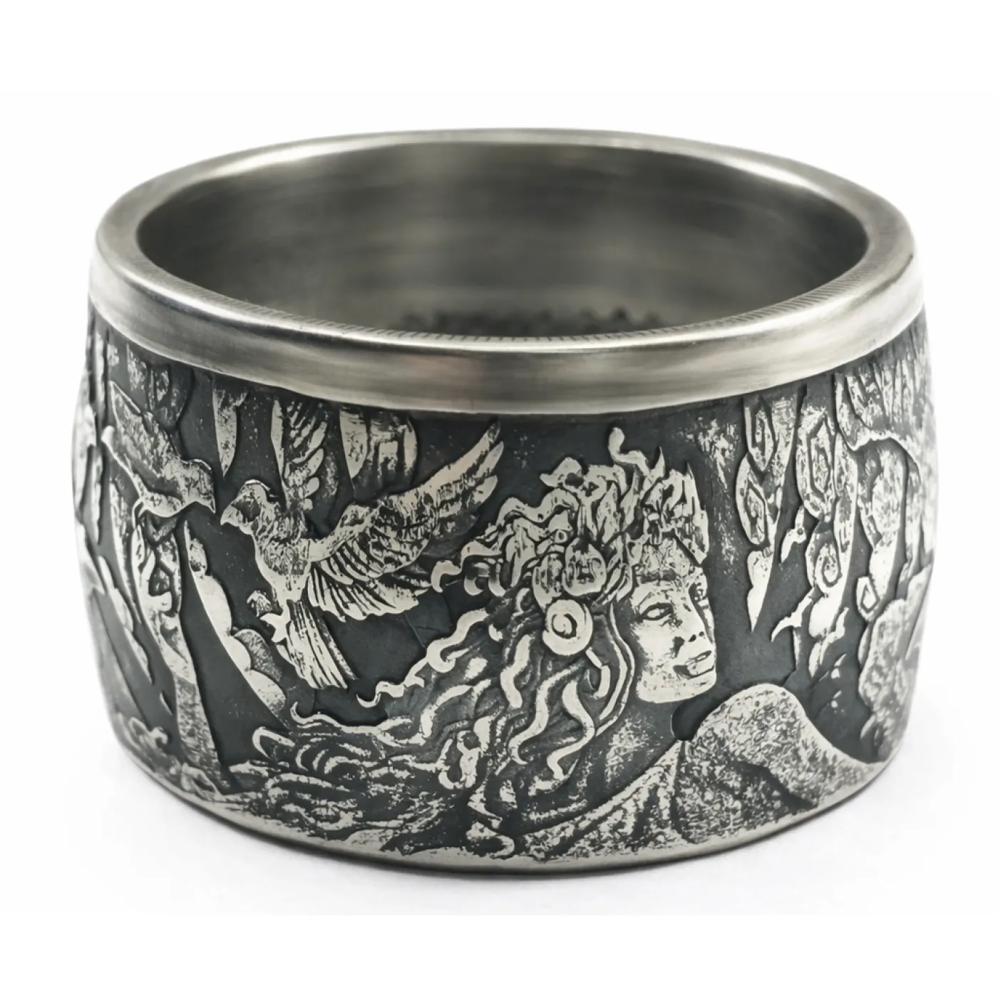 Münzring Aphrodite 1 OZ Feinsilber 999er Größe 62 bis 76
