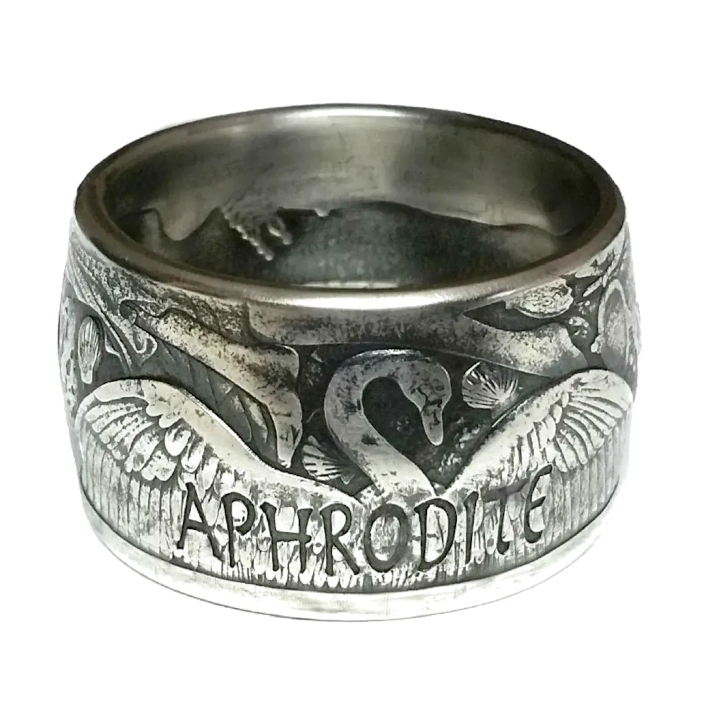 Münzring Aphrodite 1 OZ Feinsilber 999er Größe 62 bis 76 – Ansicht 2