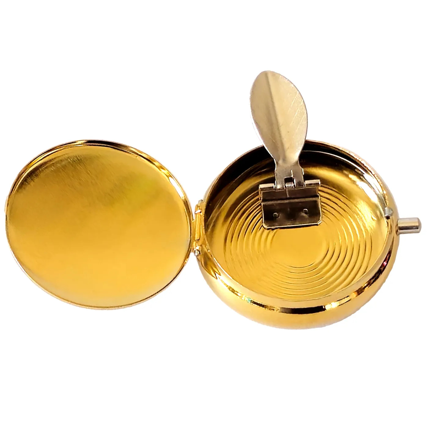 Taschenaschenbecher Ø 50 mm • Farbe Gold Metallic » Personalisierbar – Ansicht 2