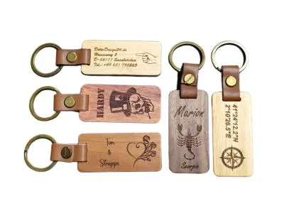 Holz Schlüsselanhänger mit Schlüsselring