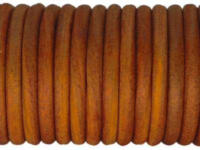 Lederschnur rund Ø 5,0 mm Vintage Burnt Orange 0,5 Meter