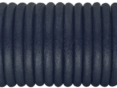 Lederschnur rund Ø 5,0 mm Schwarz 0,5 Meter