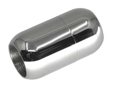 Magnetverschluss Edelstahl für Schnüre Ø 8,0 mm / Silber poliert