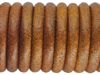 Lederschnur rund Ø 8,0 mm Hellbraun Vintage 0,5 Meter