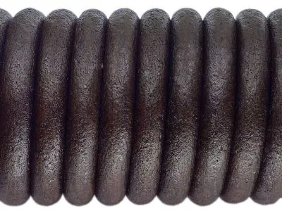 Lederschnur rund Ø 8,0 mm Dunkelbraun Vintage 0,5 Meter