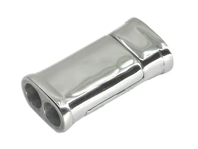 Magnetverschluss Edelstahl für Schnüre 2 x Ø 4,0 mm
