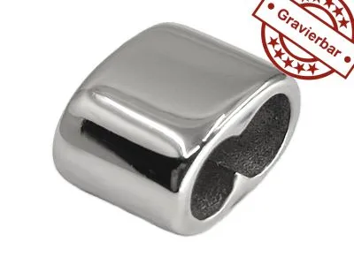 Spacer - Zwischenstück aus Edelstahl für Schnüre 2 x Ø 4,0 mm