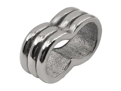 Spacer - Zwischenstück aus Edelstahl für Schnüre 2 x Ø 5,0 mm