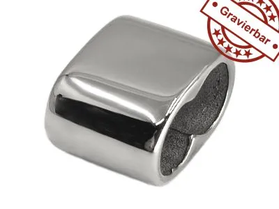 Spacer - Zwischenstück aus Edelstahl für Schnüre 2 x Ø 5,0 mm