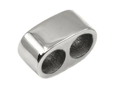 Spacer - Zwischenstück aus Edelstahl für Schnüre 2 x Ø 3,0 mm