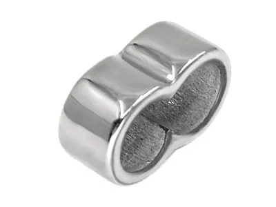 Spacer - Zwischenstück aus Edelstahl für Schnüre 2 x Ø 4,0 mm