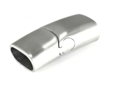 Magnetverschluss Edelstahl für Schnüre 2 x Ø 6,0 mm Silber matt